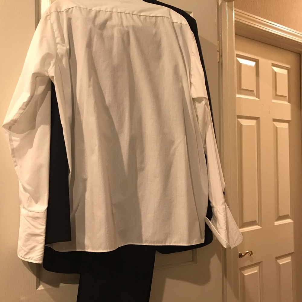 Men’s Tuxedo Set. White Tuxedo Shirt, Black Trousers,… Gem